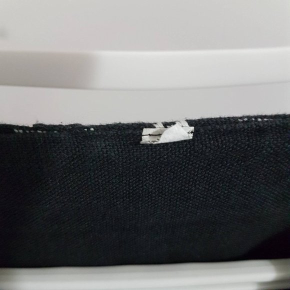 Tribal Pattern Black Tunic Shirt with Band Collar - Picture 3 of 13